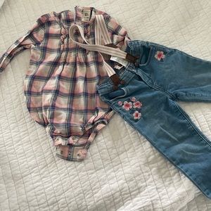 12-18 month two price long sleeve suspender set!